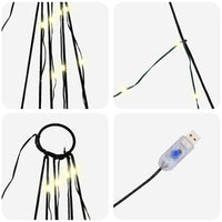 HKM-640467 LED Christmas Tree with 112 Warm White Lights and 8 Dynamic Modes, 182 cm Tall