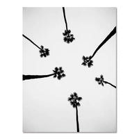 HKM-640595 Nordic Black and White Seaside Landscape Canvas Wall Poster - Frameless Artwork for Holiday Surfing Decor