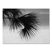 HKM-640595 Nordic Black and White Seaside Landscape Canvas Wall Poster - Frameless Artwork for Holiday Surfing Decor