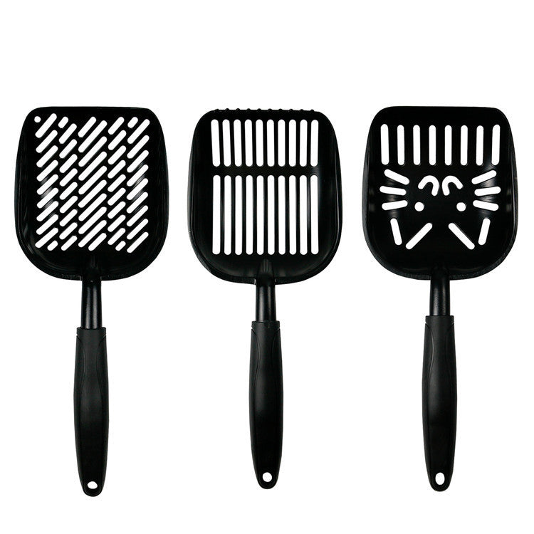 HKM-640659 Large Cat Litter Scoop with Plastic Handle and Unique Cat Face Design
