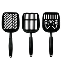 HKM-640659 Large Cat Litter Scoop with Plastic Handle and Unique Cat Face Design