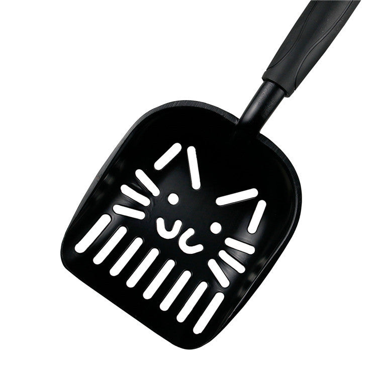 HKM-640659 Large Cat Litter Scoop with Plastic Handle and Unique Cat Face Design