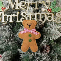 HKM-640787 Festive Cookie Bear Hanging Decorations - 3-Piece Set