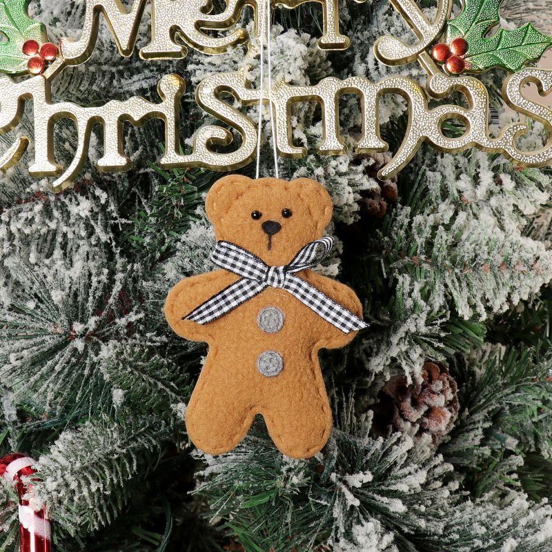 HKM-640787 Festive Cookie Bear Hanging Decorations - 3-Piece Set