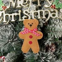 HKM-640787 Festive Cookie Bear Hanging Decorations - 3-Piece Set
