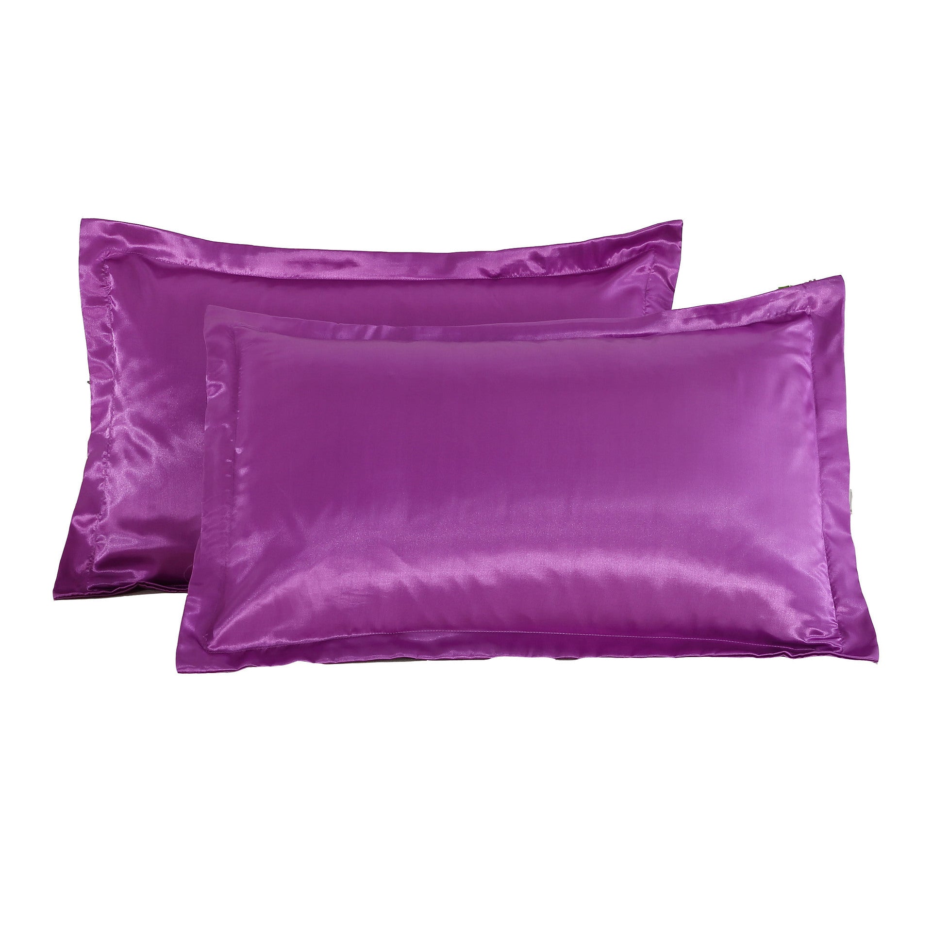 HKM-640787 Pure Color Silk Single Pillow Case in Simple Style - Imitation Silk, Polyester Allergen-Free