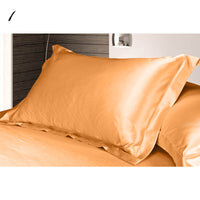 HKM-640787 Pure Color Silk Single Pillow Case in Simple Style - Imitation Silk, Polyester Allergen-Free
