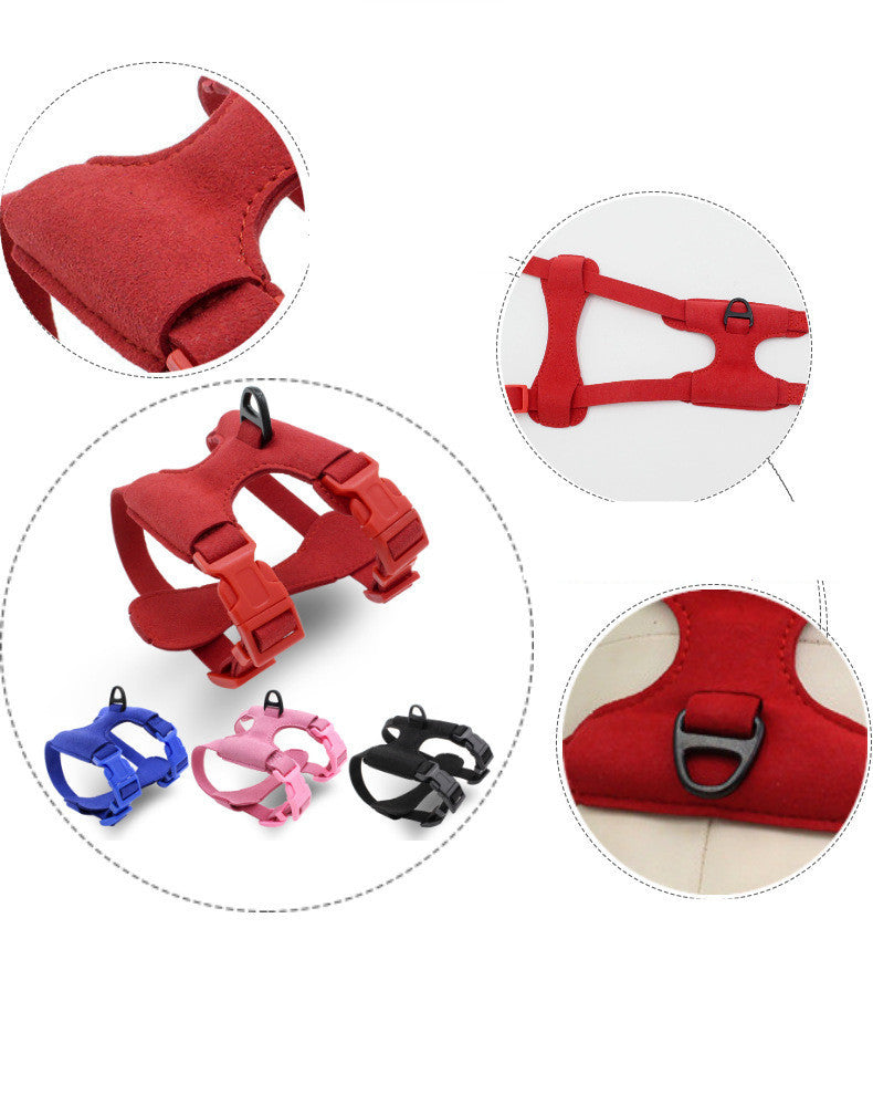 HKM-640851 Adjustable Pet Chest Harness for Small and Medium Dogs - Super Fiber, Available in Multiple Colors