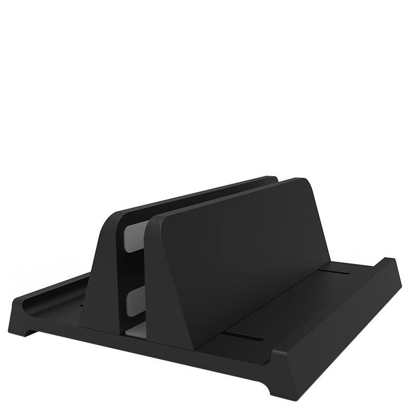 HKM-640851 Aluminum Alloy Vertical Storage Base for Laptops, Tablets, and Mobile Phones – Adjustable Width Options