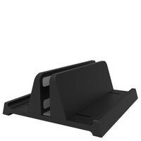 HKM-640851 Aluminum Alloy Vertical Storage Base for Laptops, Tablets, and Mobile Phones – Adjustable Width Options
