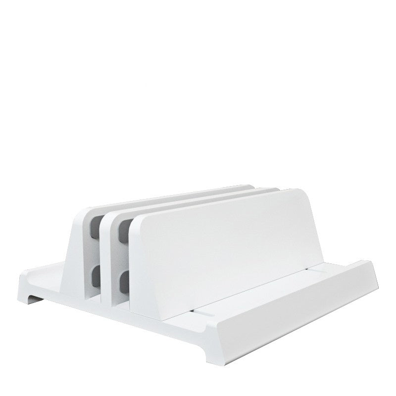 HKM-640851 Aluminum Alloy Vertical Storage Base for Laptops, Tablets, and Mobile Phones – Adjustable Width Options