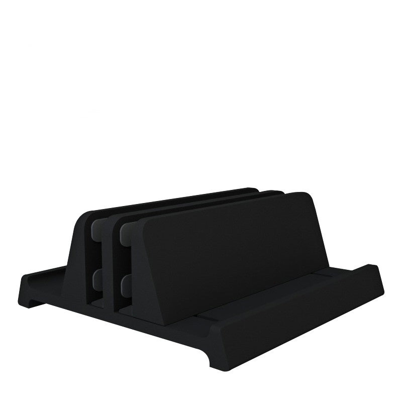HKM-640851 Aluminum Alloy Vertical Storage Base for Laptops, Tablets, and Mobile Phones – Adjustable Width Options