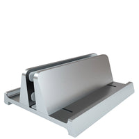 HKM-640851 Aluminum Alloy Vertical Storage Base for Laptops, Tablets, and Mobile Phones – Adjustable Width Options