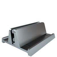 HKM-640851 Aluminum Alloy Vertical Storage Base for Laptops, Tablets, and Mobile Phones – Adjustable Width Options