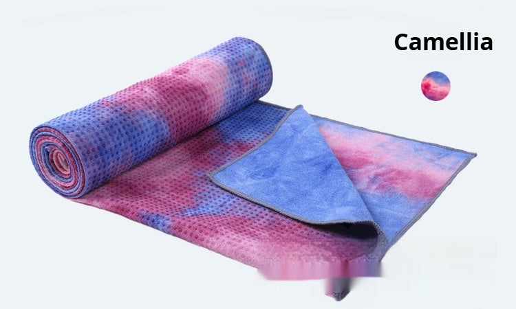 KTX-640915 Multi-Color Tie-Dye Non-Slip Microfiber Yoga Towel for Fitness and Exercise
