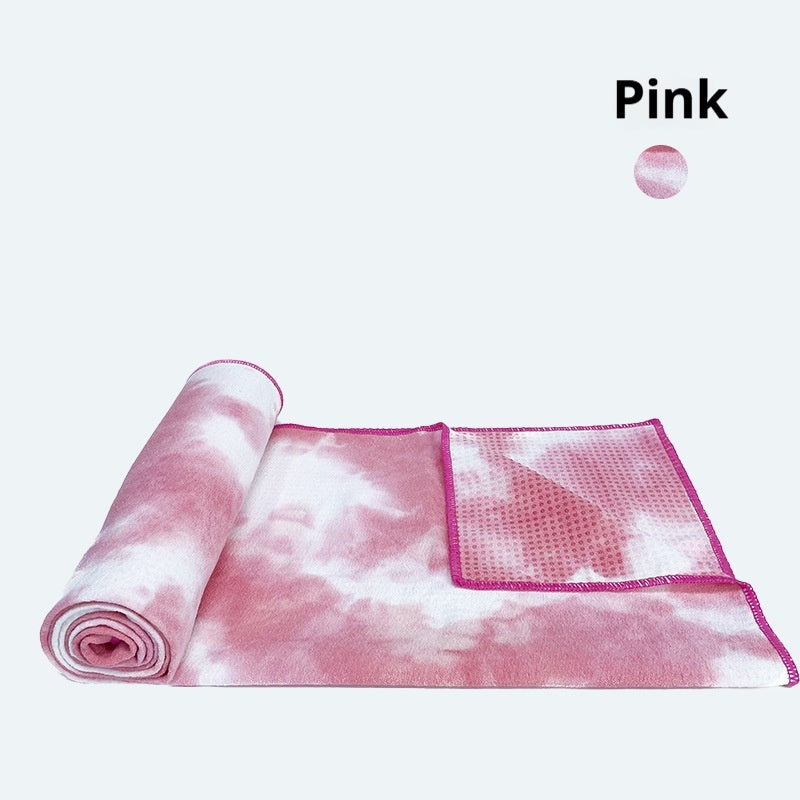 KTX-640915 Multi-Color Tie-Dye Non-Slip Microfiber Yoga Towel for Fitness and Exercise