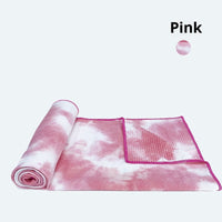 HKM-640915 Multi-Color Tie-Dye Non-Slip Microfiber Yoga Towel for Fitness and Exercise
