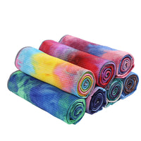 HKM-640915 Multi-Color Tie-Dye Non-Slip Microfiber Yoga Towel for Fitness and Exercise