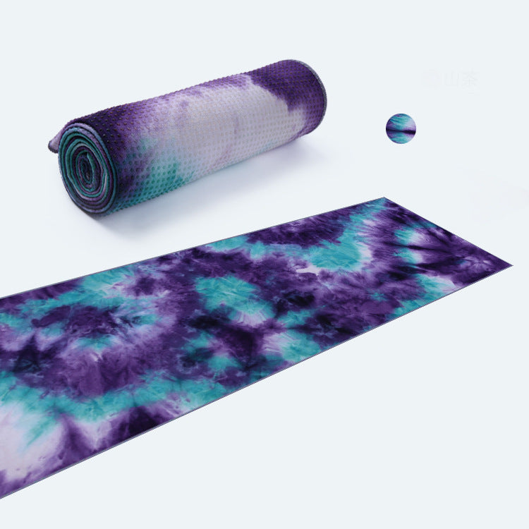 KTX-640915 Multi-Color Tie-Dye Non-Slip Microfiber Yoga Towel for Fitness and Exercise