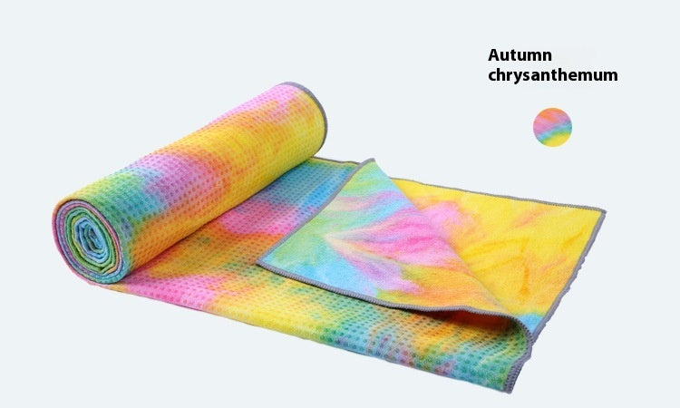 KTX-640915 Multi-Color Tie-Dye Non-Slip Microfiber Yoga Towel for Fitness and Exercise