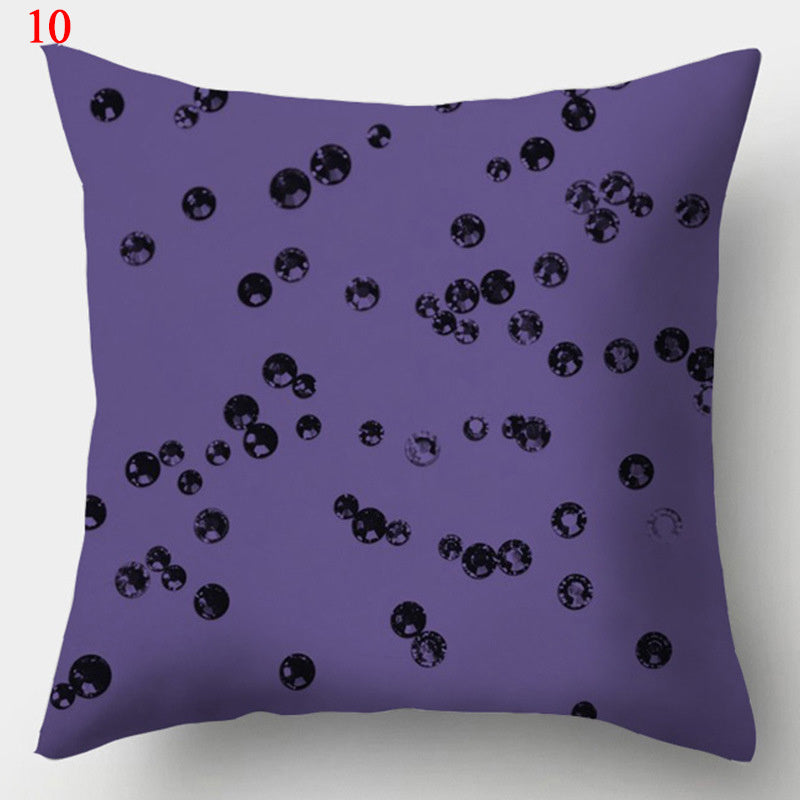 HKM-640979 Colorful Geometric Pillowcase - Modern Minimalist Design, 44 x 44 cm, Fashionable Chemical Fiber Material