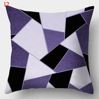 HKM-640979 Colorful Geometric Pillowcase - Modern Minimalist Design, 44 x 44 cm, Fashionable Chemical Fiber Material