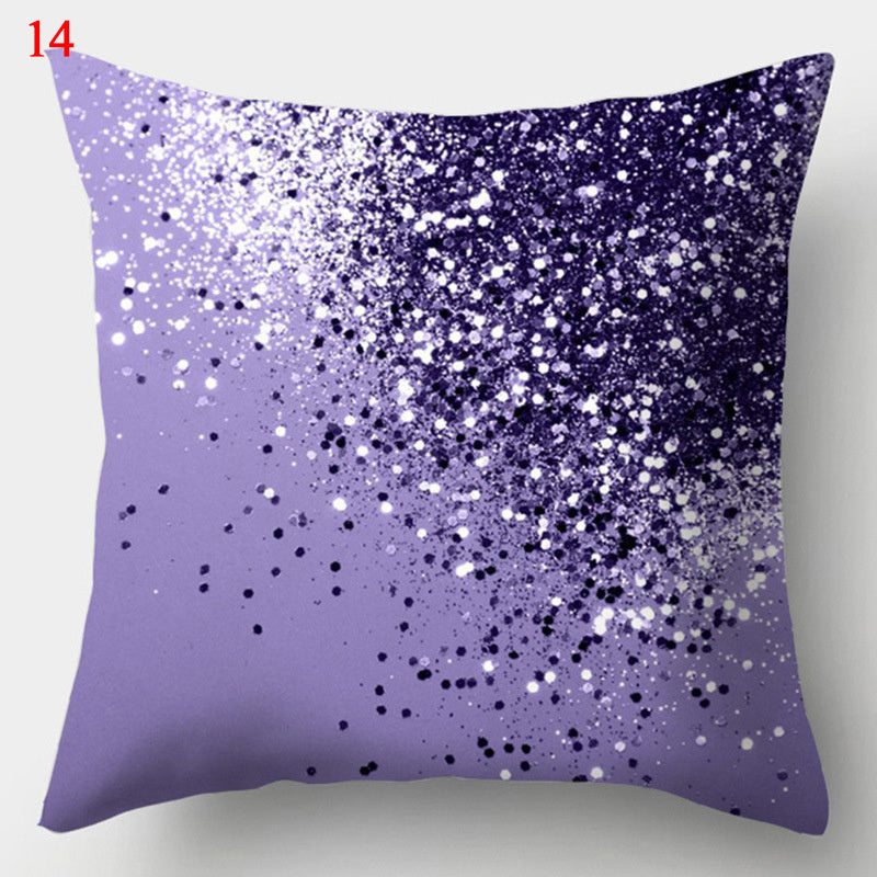 HKM-640979 Colorful Geometric Pillowcase - Modern Minimalist Design, 44 x 44 cm, Fashionable Chemical Fiber Material
