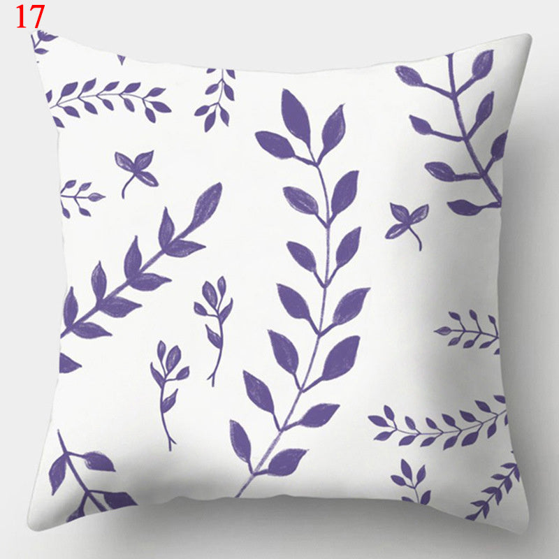 HKM-640979 Colorful Geometric Pillowcase - Modern Minimalist Design, 44 x 44 cm, Fashionable Chemical Fiber Material