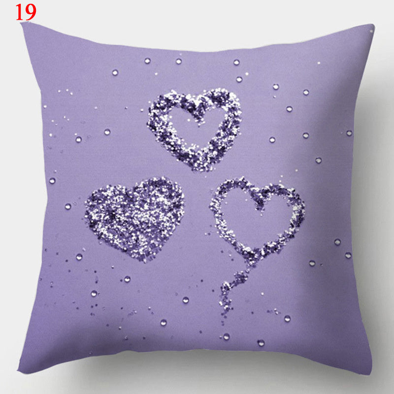 HKM-640979 Colorful Geometric Pillowcase - Modern Minimalist Design, 44 x 44 cm, Fashionable Chemical Fiber Material