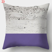HKM-640979 Colorful Geometric Pillowcase - Modern Minimalist Design, 44 x 44 cm, Fashionable Chemical Fiber Material