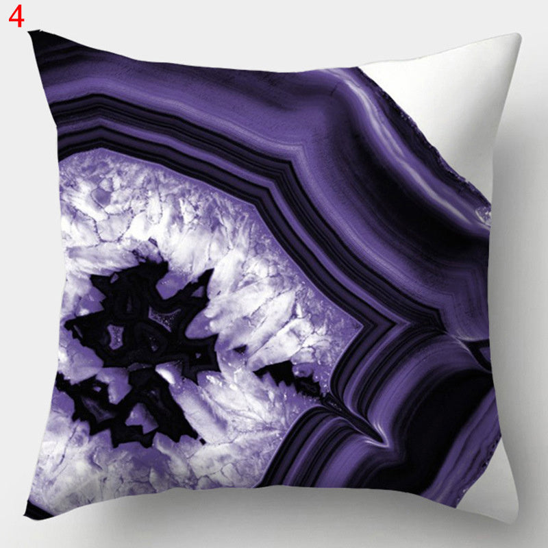 HKM-640979 Colorful Geometric Pillowcase - Modern Minimalist Design, 44 x 44 cm, Fashionable Chemical Fiber Material