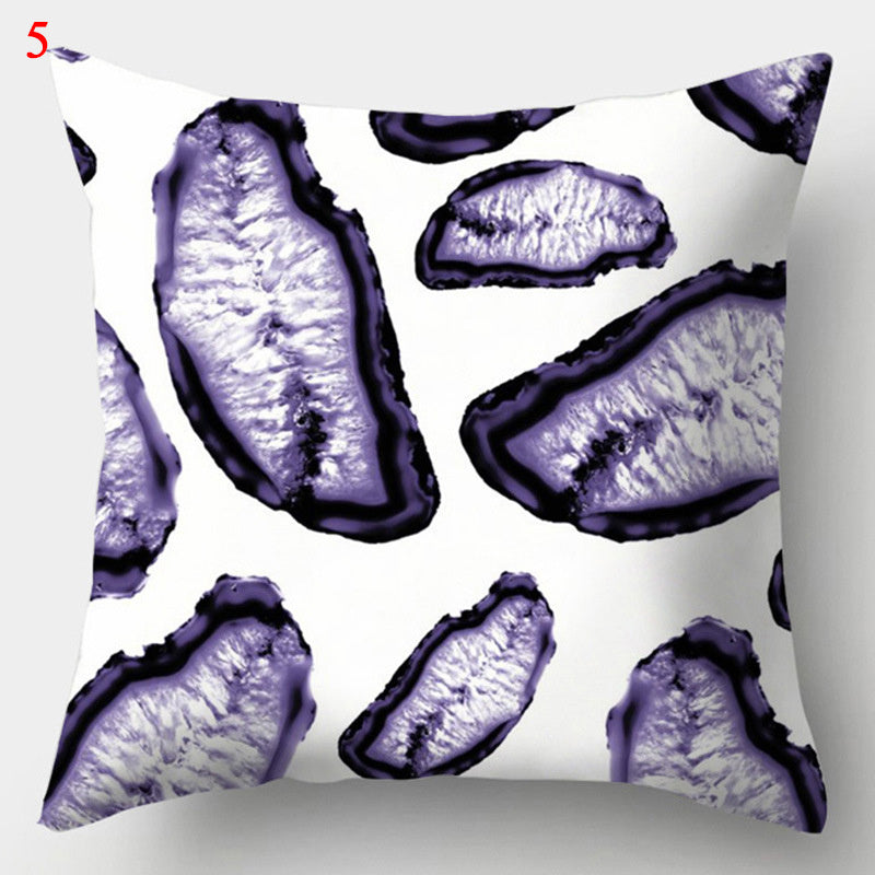 HKM-640979 Colorful Geometric Pillowcase - Modern Minimalist Design, 44 x 44 cm, Fashionable Chemical Fiber Material