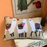 HKM-641043 Cotton and Linen Cushion Cover with Cartoon Pattern for Living Room Sofa