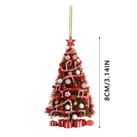 HKM-641107 Modern Acrylic Christmas Tree Pendant Holiday Decoration - Set of 4