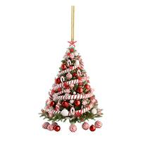 HKM-641107 Modern Acrylic Christmas Tree Pendant Holiday Decoration - Set of 4