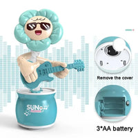 HKM-641235 Dancing Sunflower Music Toy for Kids | Electric Glide Flower Doll Educational Toy