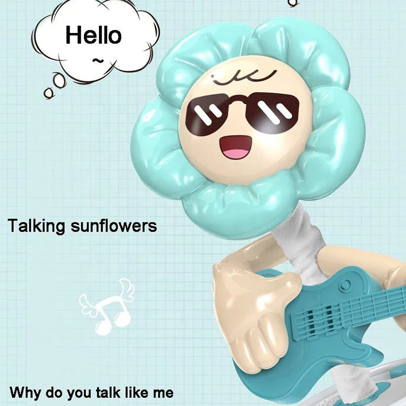 HKM-641235 Dancing Sunflower Music Toy for Kids | Electric Glide Flower Doll Educational Toy