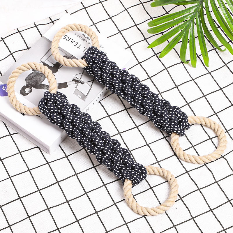 HKM-641299 Durable Cotton Rope Dog Tug Toy for Interactive Play - Corn on the Cob Design, 37cm