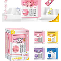 HKM-641299 Electronic Piggy Bank ATM Money Safe Box for Kids - Plastic, Mini Size, Ideal for Ages 2-12