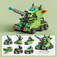 HKM-641491 6 in 1 Building Blocks Cement Mixer Mini Loader Truck Toy Set for Kids Ages 2 and Up