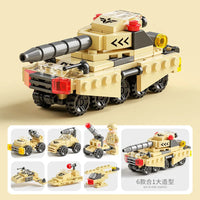 HKM-641491 6 in 1 Building Blocks Cement Mixer Mini Loader Truck Toy Set for Kids Ages 2 and Up