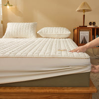 HKM-641491 Striped and Checkered Fitted Sheet Set in Soybean Fiber - Various Sizes Available