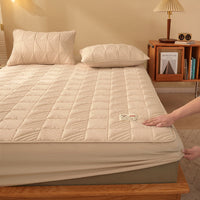 HKM-641491 Striped and Checkered Fitted Sheet Set in Soybean Fiber - Various Sizes Available