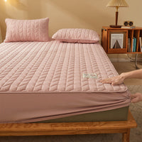 HKM-641491 Striped and Checkered Fitted Sheet Set in Soybean Fiber - Various Sizes Available