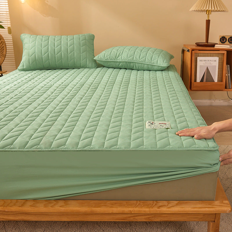 HKM-641491 Striped and Checkered Fitted Sheet Set in Soybean Fiber - Various Sizes Available