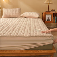 HKM-641491 Striped and Checkered Fitted Sheet Set in Soybean Fiber - Various Sizes Available
