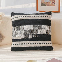 HKM-641619 Nordic Geometric Pattern Lumbar Pillow - 45x45cm Embroidered Pillowcase with PP Cotton Filler
