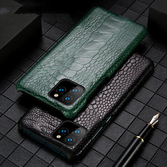 HKM-641747 Natural Ostrich Foot Leather Half Pack for iPhone 11, iPhone 11 Pro, iPhone 11 Pro Max, and More