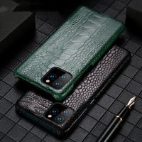 HKM-641747 Natural Ostrich Foot Leather Half Pack for iPhone 11, iPhone 11 Pro, iPhone 11 Pro Max, and More