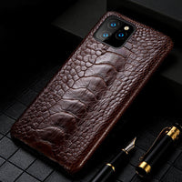 HKM-641747 Natural Ostrich Foot Leather Half Pack for iPhone 11, iPhone 11 Pro, iPhone 11 Pro Max, and More
